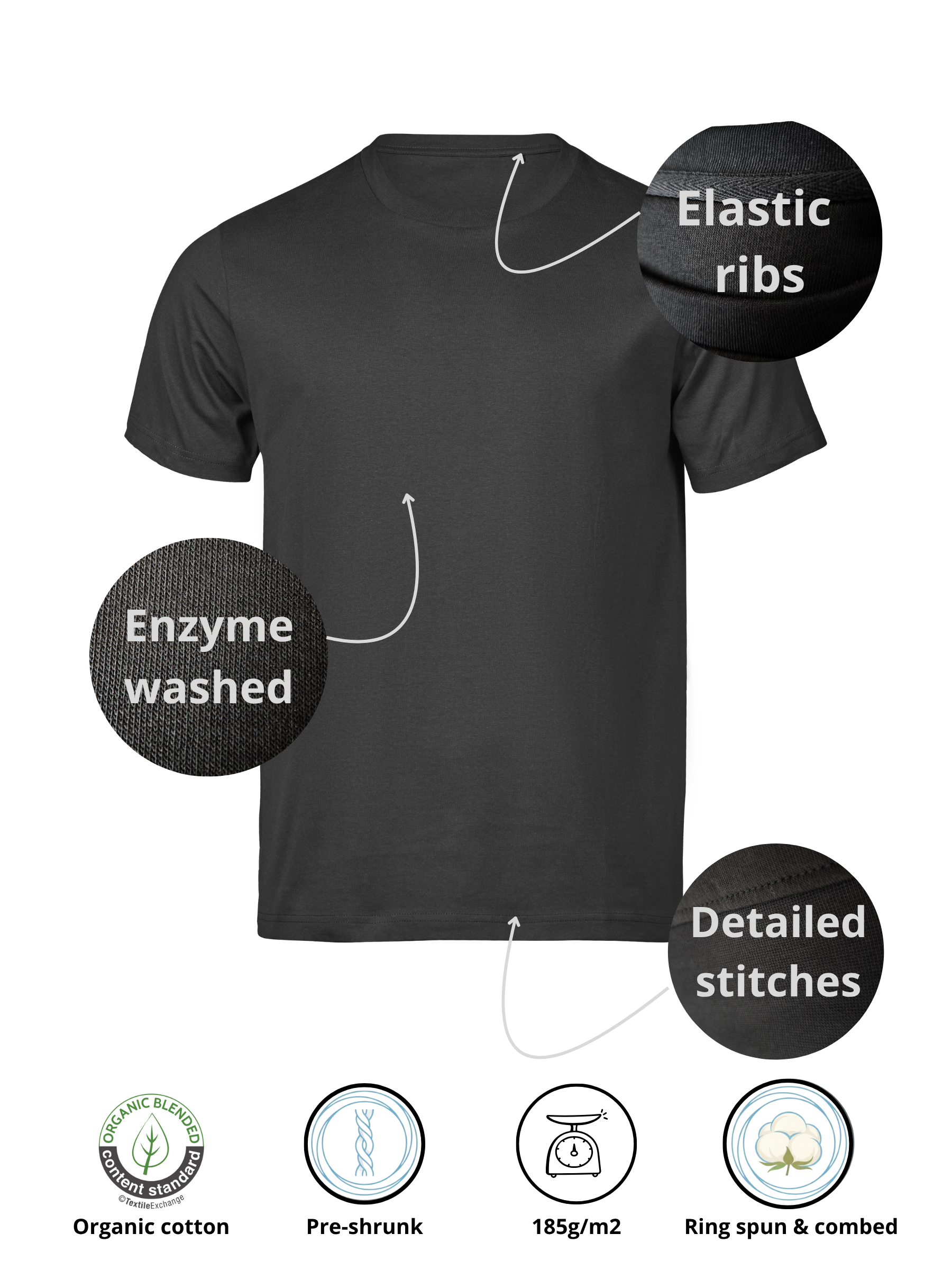 SuperFit tričko – Tmavosivé